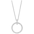 Bild in Galerie-Betrachter laden, zartes Collier mit kreisrundem Anhänger Silber 925 - Trend