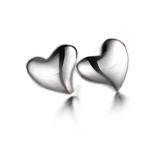 herzförmige Ohrstecker Silber 925 – Heart