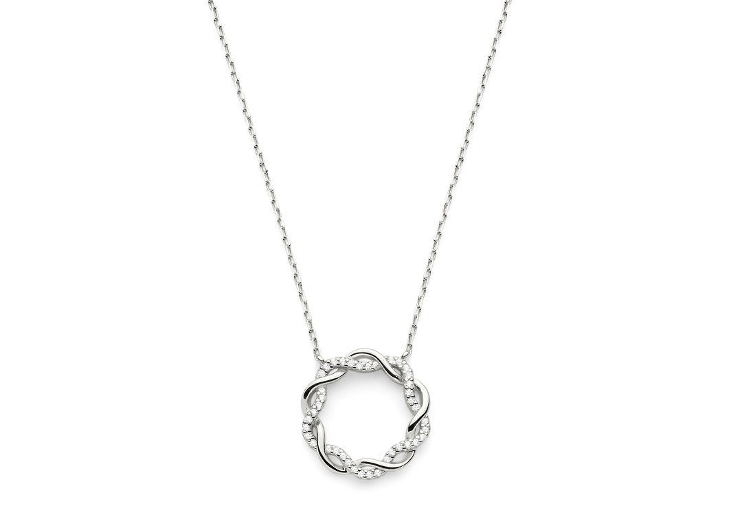 Collier mit umschlungen Kreis – Silber