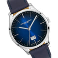 Bild in Galerie-Betrachter laden, elegante Armbanduhr mit blauem Zifferblatt
