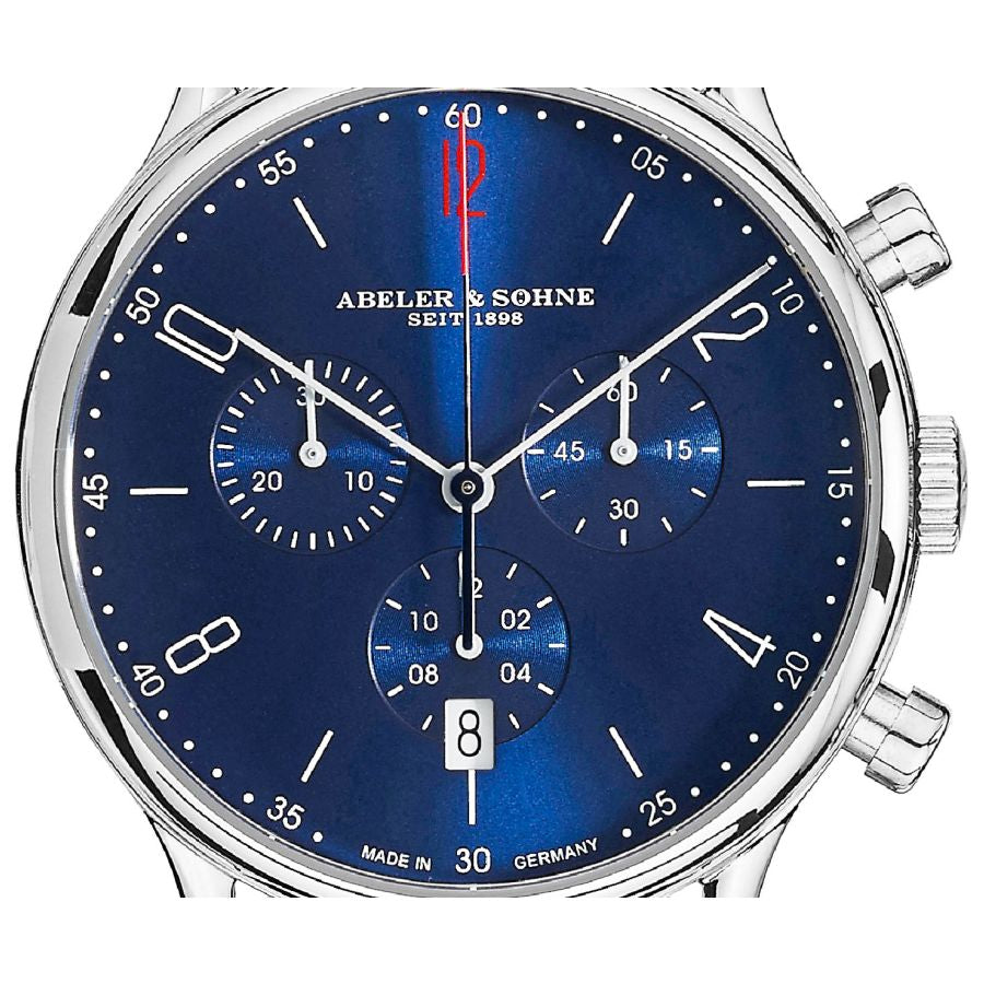 sportlich & chick -  Chronograph mit blauem Zifferblatt