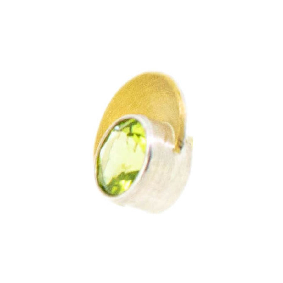 Ohrstecker Silber & Gold & Peridot