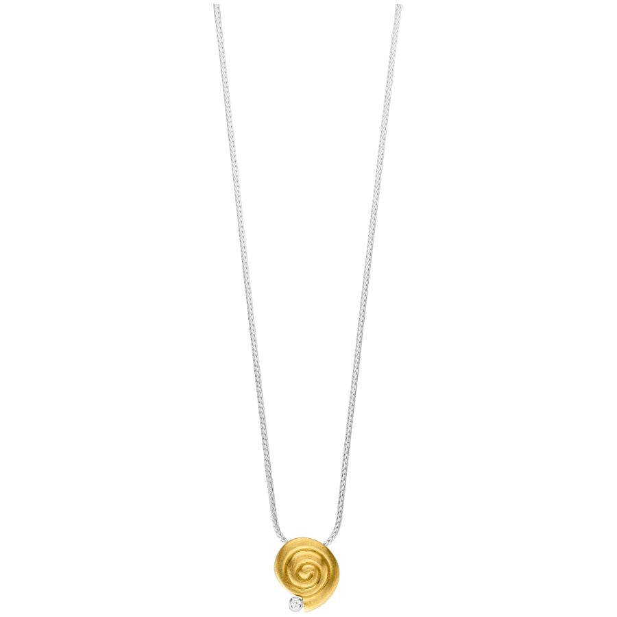 Collier mit Anhänger Silber & Gold