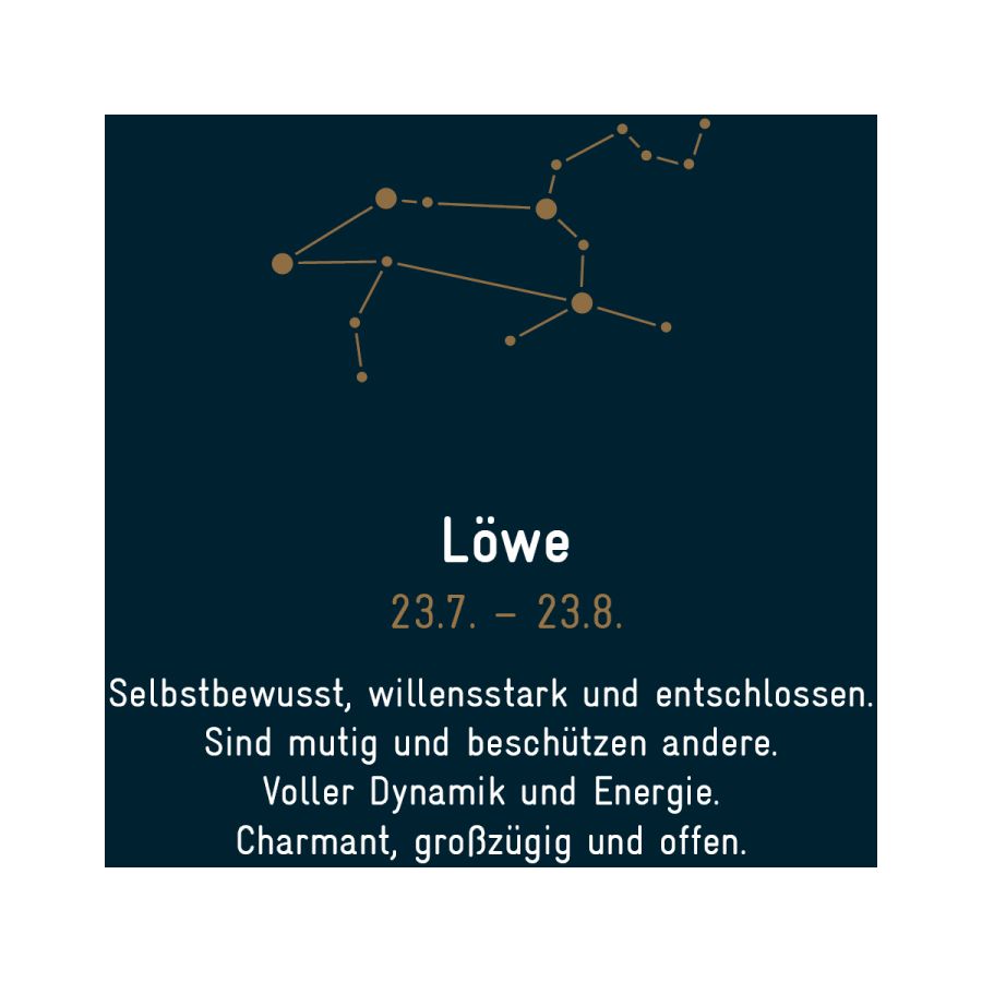 Sternzeichen Löwe - Silber & Gold & Brillant