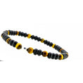 Bild in Galerie-Betrachter laden, handgefertigtes Armband SILBER & Tigerauge & ONYX - UNIKAT