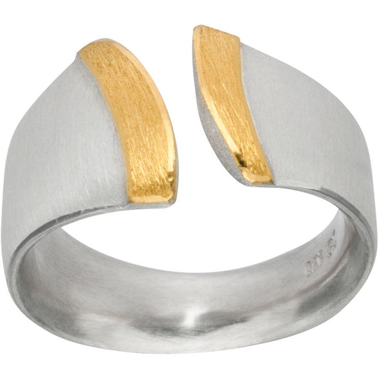 offener Ring Silber SI 925 & Gelbgold