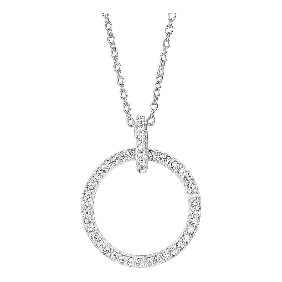 zartes Collier mit kreisrundem Anhänger Silber 925 - Trend