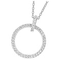 Bild in Galerie-Betrachter laden, zartes Collier mit kreisrundem Anhänger Silber 925 - Trend
