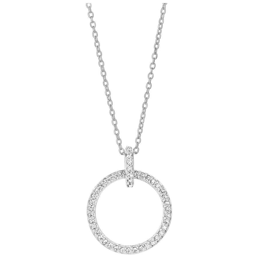 zartes Collier mit kreisrundem Anhänger Silber 925 - Trend
