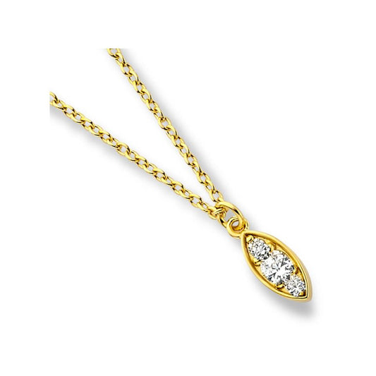 Collier mit Anhänger – Silber & Gelbgold - Eye