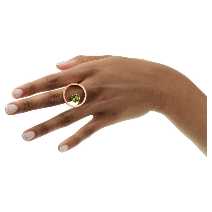 Schatzinsel mit Peridot - außergewöhnlicher Damenring - Angela Hübel