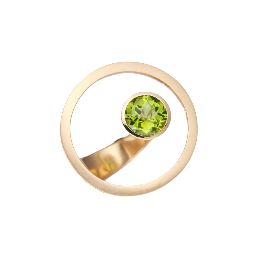 Schatzinsel mit Peridot - außergewöhnlicher Damenring - Angela Hübel