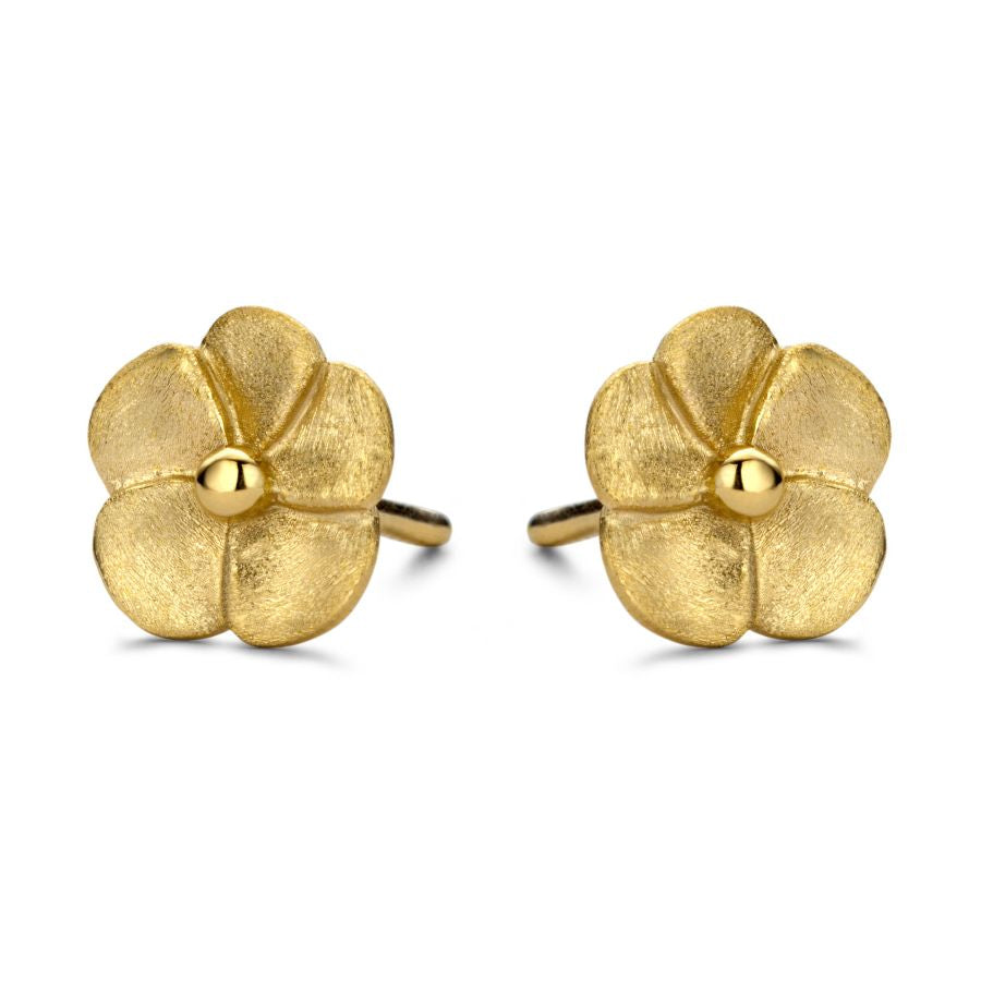 blühender Ohrstecker – Silber 925 & Gelbgold - Bloom