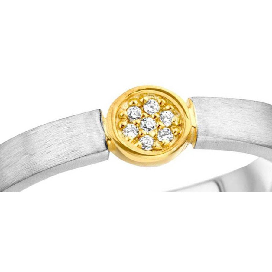 bezaubernder Ring Silber & Gelbgold & Zirkonia - Life