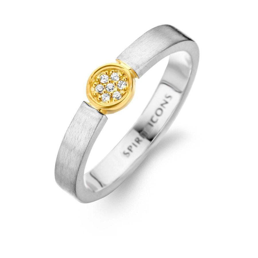 bezaubernder Ring Silber & Gelbgold & Zirkonia - Life