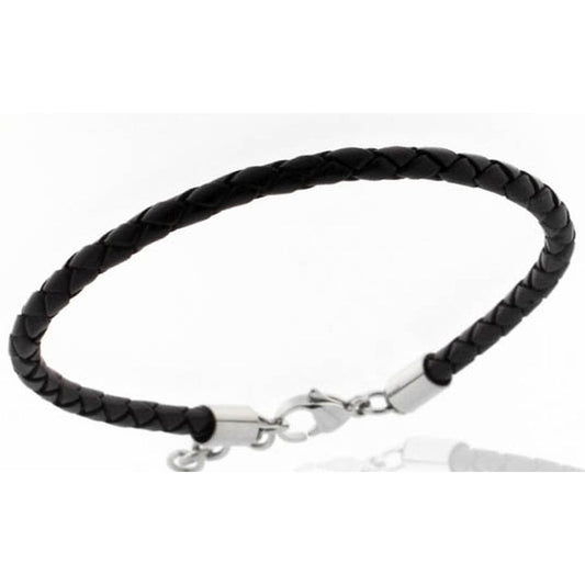 schwarzes Lederarmband