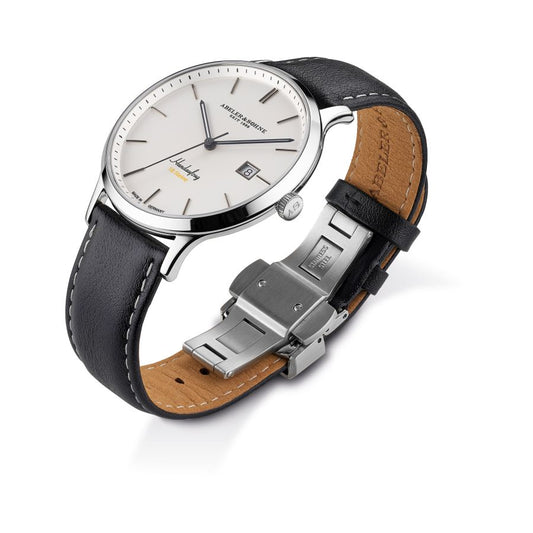 puristische und klassische Armbanduhr