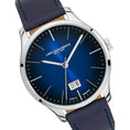 Bild in Galerie-Betrachter laden, elegante Armbanduhr mit blauem Zifferblatt
