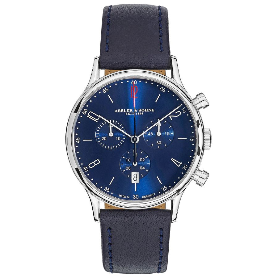 sportlich & chick -  Chronograph mit blauem Zifferblatt