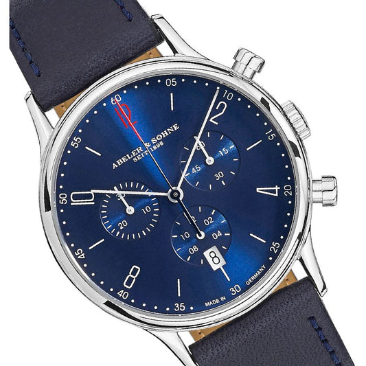 sportlich & chick -  Chronograph mit blauem Zifferblatt