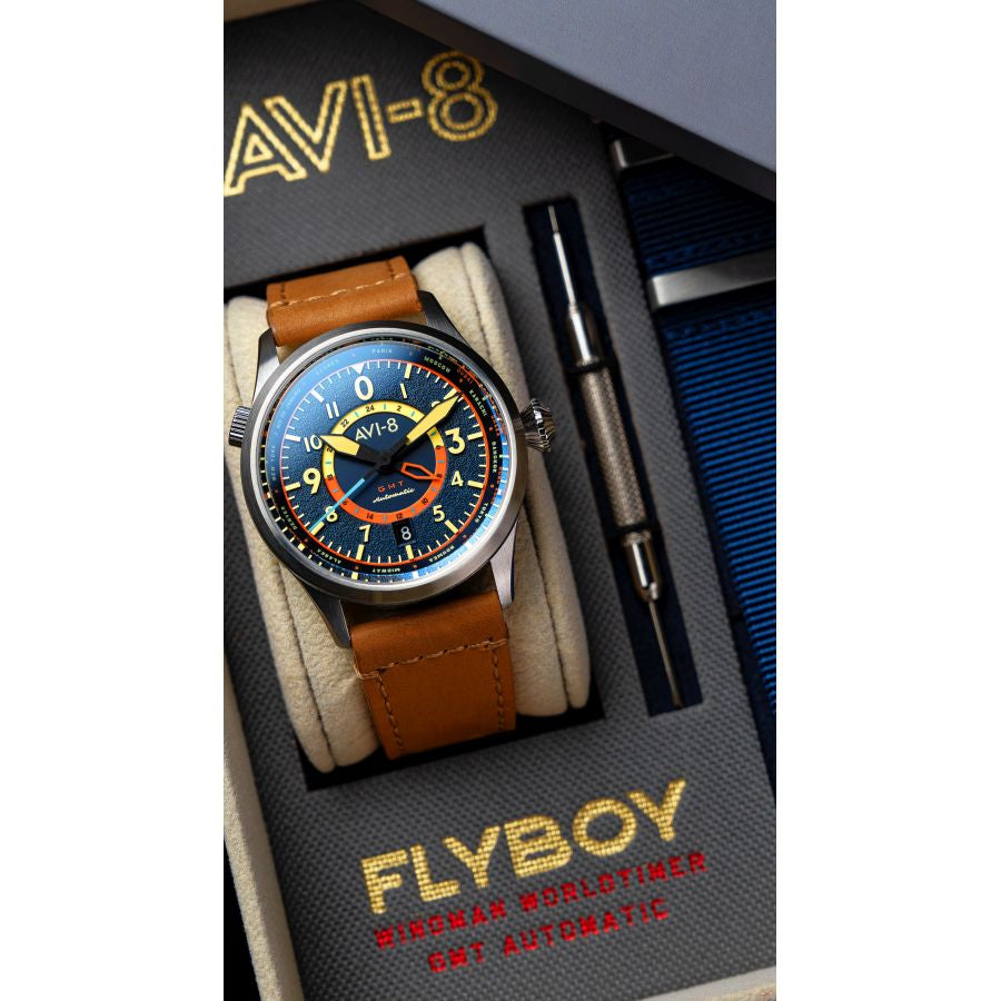 Flyboy Wingman Worldtimer GMT Automatic - Herrenarmbanduhr