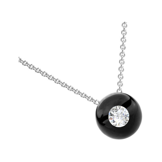 Glasklar – schwebender Brillant - Collier