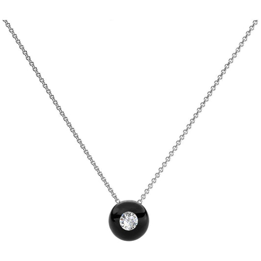 Glasklar – schwebender Brillant - Collier