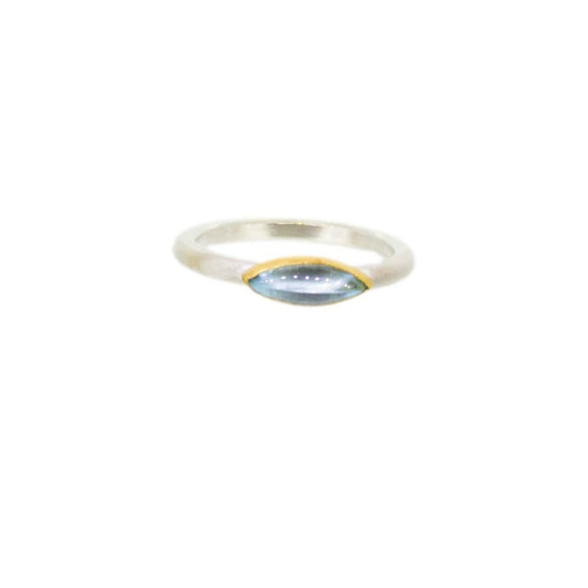 Ring Silber & Gold & Topas