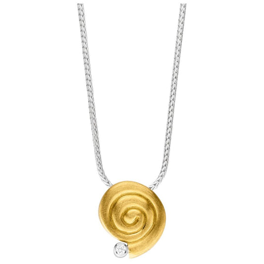 Collier mit Anhänger Silber & Gold