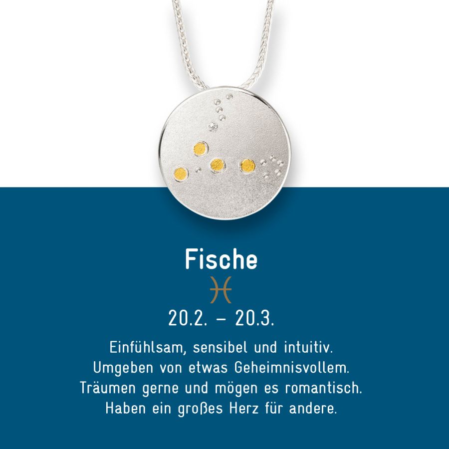 Sternzeichen Fisch - Silber & Gold