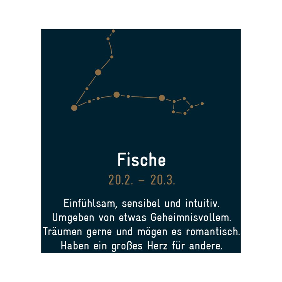 Sternzeichen Fische - Silber & Gold