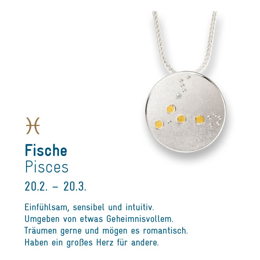 Sternzeichen Fisch - Silber & Gold