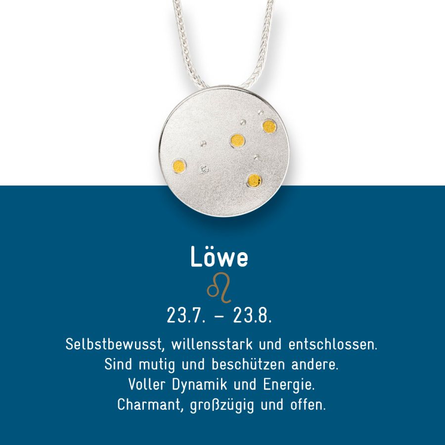 Sternzeichen Löwe - Silber & Gold & Brillant