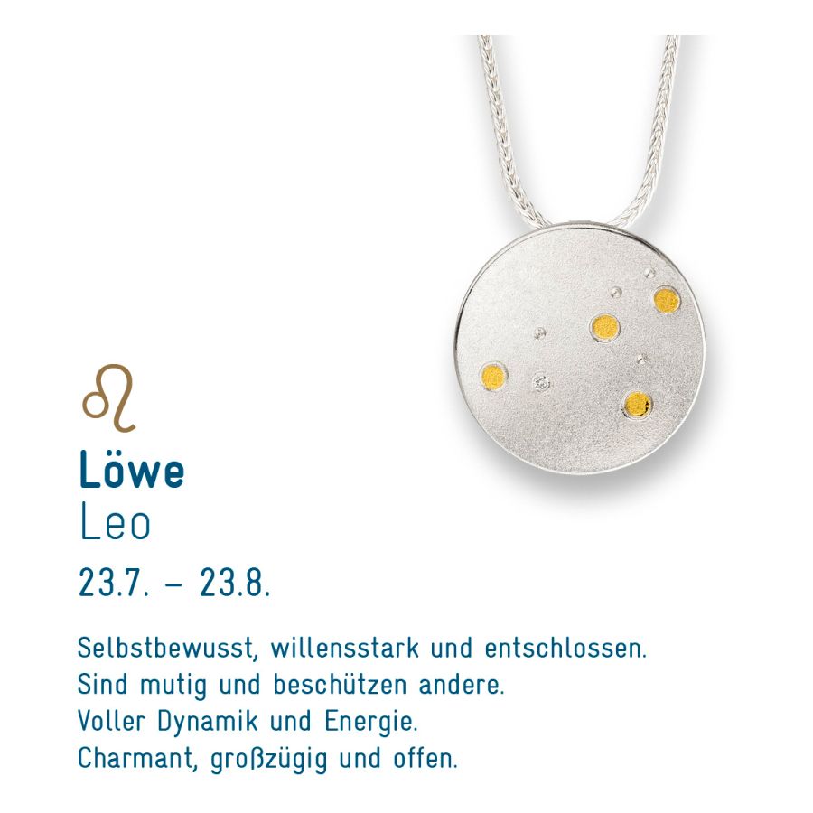 Sternzeichen Löwe - Silber & Gold & Brillant