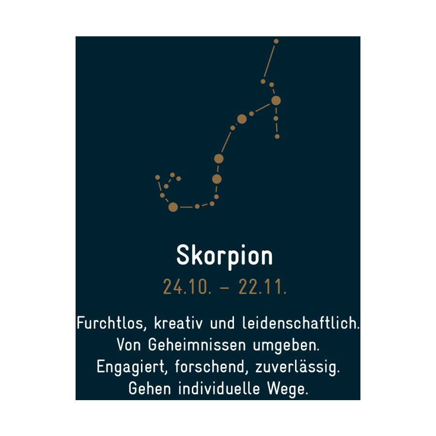 Sternzeichen Skorpion - Silber & Gold & Brillant
