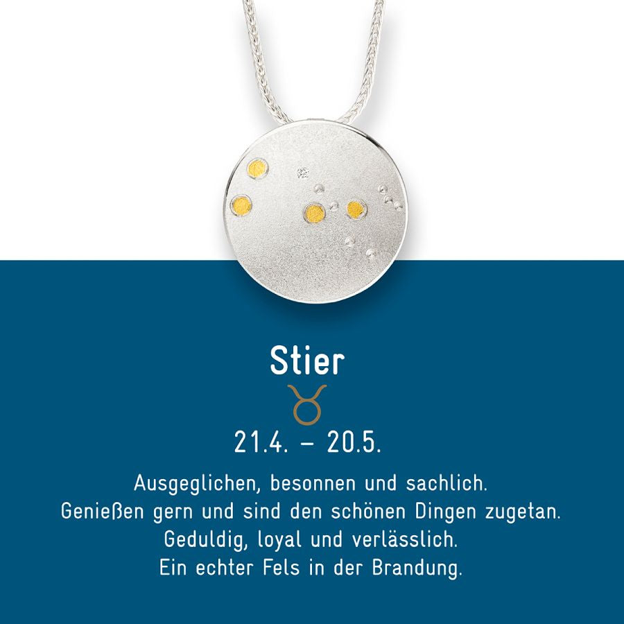 Sternzeichen Stier - Silber & Gold & Brillant