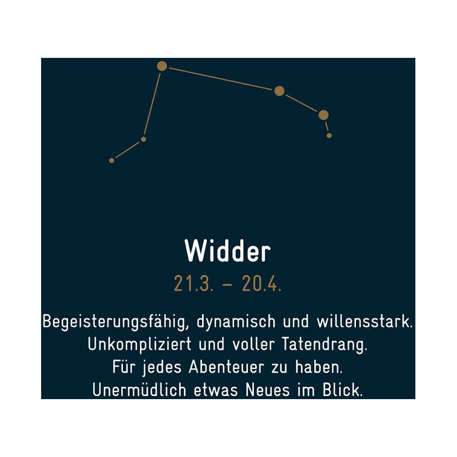 Sternzeichen Widder - Silber & Gold & Brillant