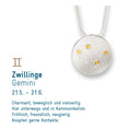 Bild in Galerie-Betrachter laden, Sternzeichen Zwilling - Silber & Gold & Brillant
