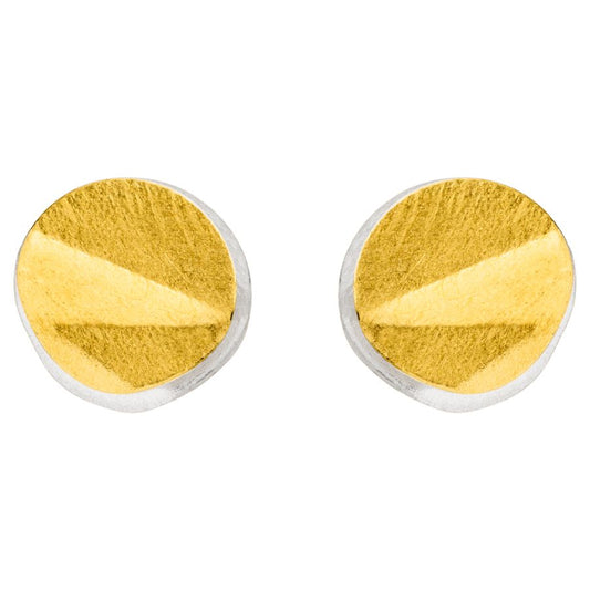 ausgefallene Ohrstecker Silber SI 925 & Gelbgold