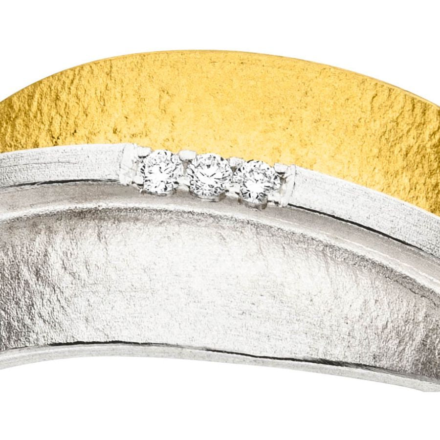 Ring Silber & Gold & Brillant