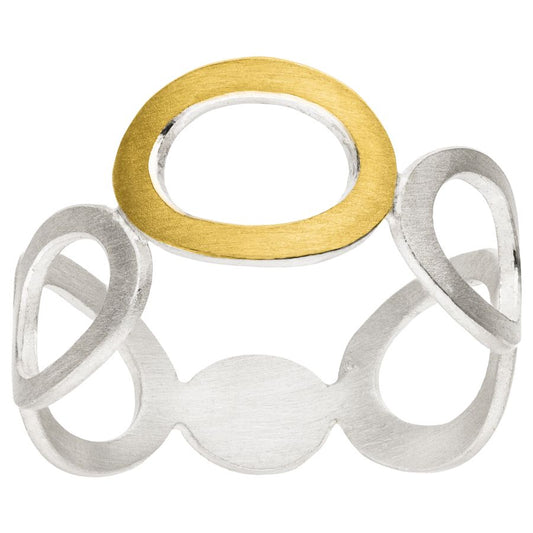 Handgefertigter Ring aus Silber & Gold